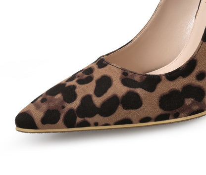 Leopard Heels non-slip sole