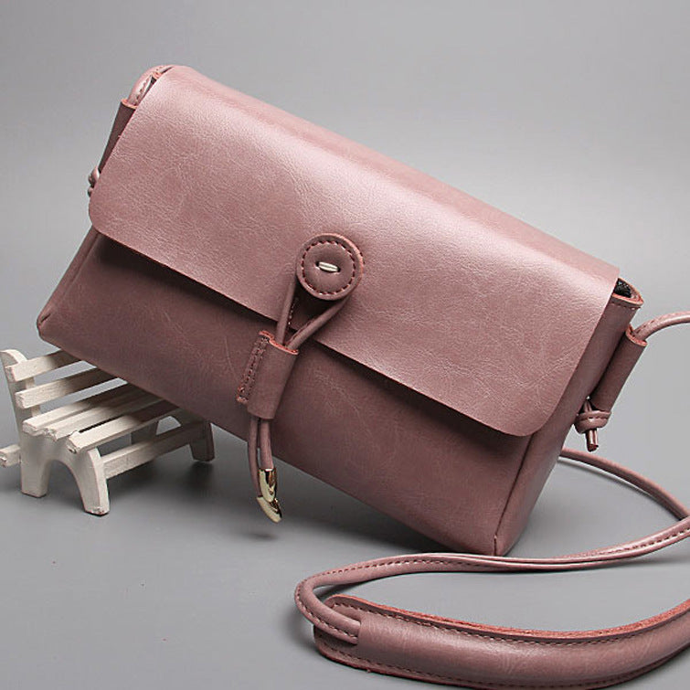 Leather bag bag buttons Korea 2020 new fashion shoulder bag ladies bags wholesale cross retro trend