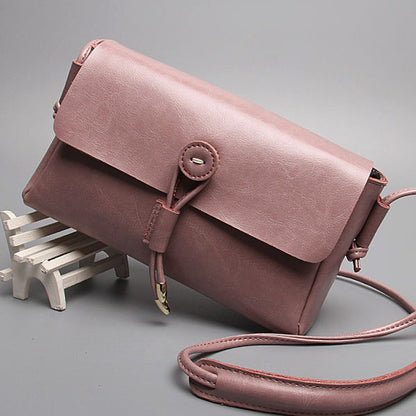 Leather bag bag buttons Korea 2020 new fashion shoulder bag ladies bags wholesale cross retro trend