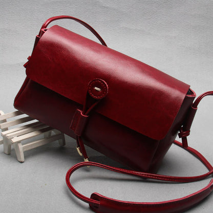 Leather bag bag buttons Korea 2020 new fashion shoulder bag ladies bags wholesale cross retro trend