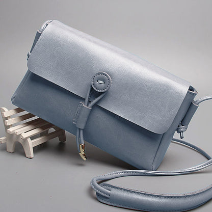 Leather bag bag buttons Korea 2020 new fashion shoulder bag ladies bags wholesale cross retro trend