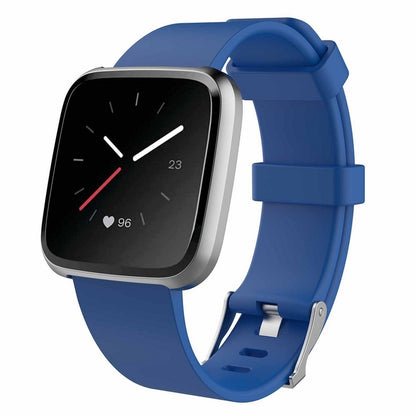 Smartwatch with a blue strap on a white background