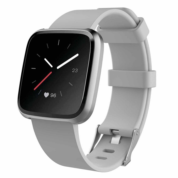 Smartwatch with a gray band on a white background