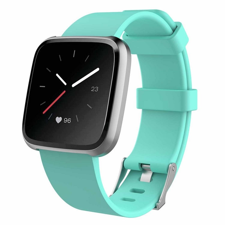 Smartwatch with a turquoise band on a white background