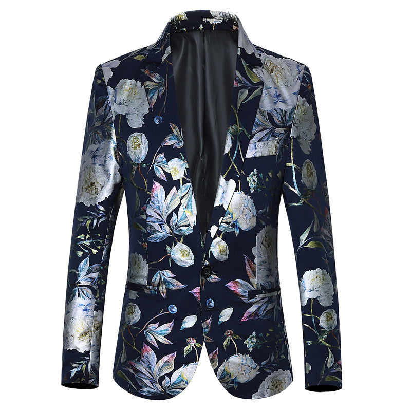 Floral patterned jacket on a white background