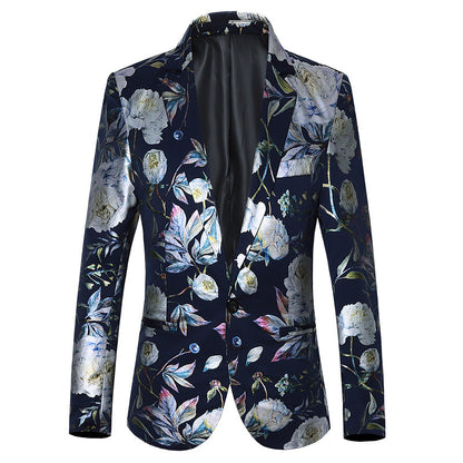 Floral patterned jacket on a white background
