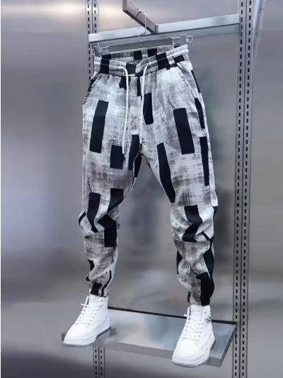 Printing Men Loose Casual Trousers