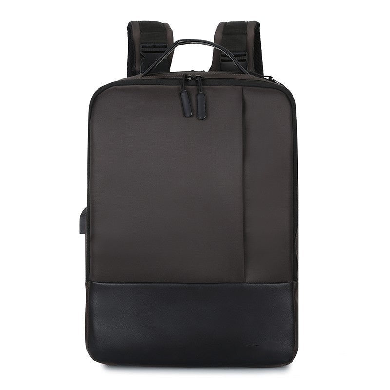 Black backpack on a white background
