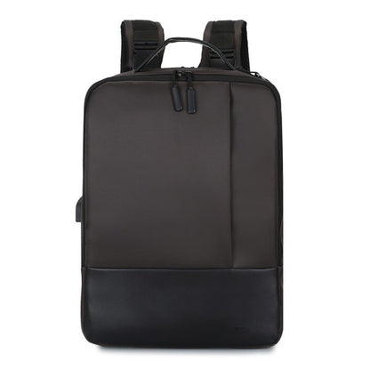 Black backpack on a white background