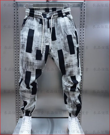 Printing Men Loose Casual Trousers